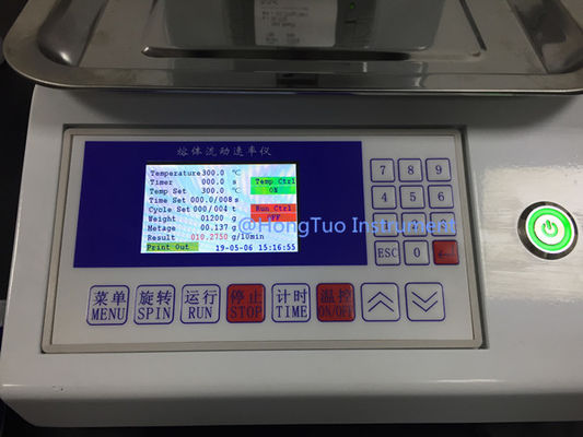 جهاز اختبار المختبر لمؤشر تدفق ذوبان البولي إيثيلين مع شاشة LCD